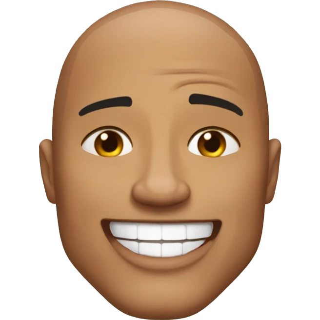 Dwayne the rock Johnson mewing emoji