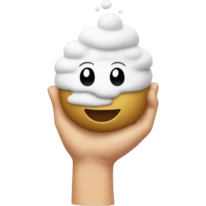 foam in hand emoji