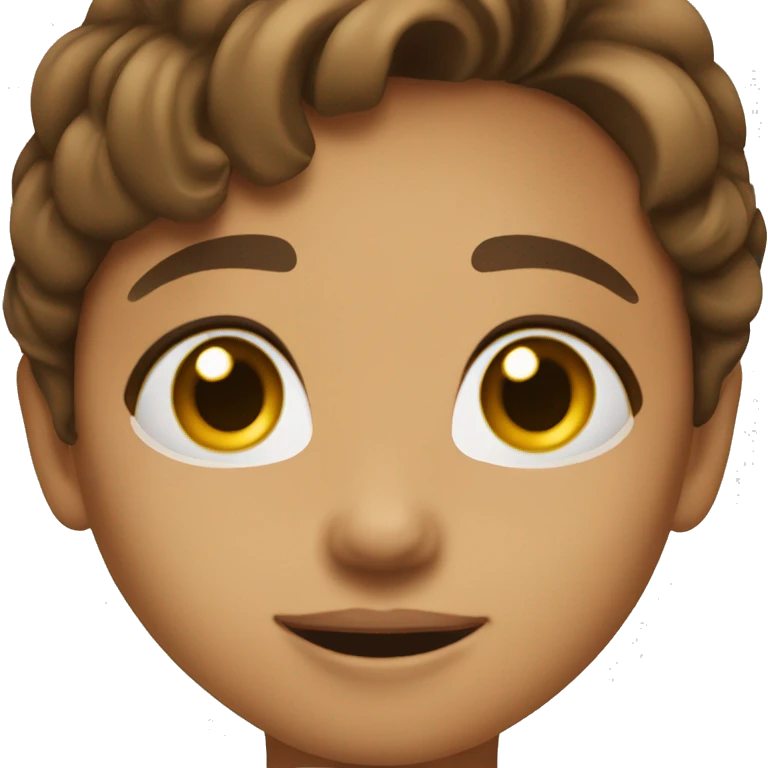 Girl with medium brown hair and brown eyes and tan skin  Clapping  emoji