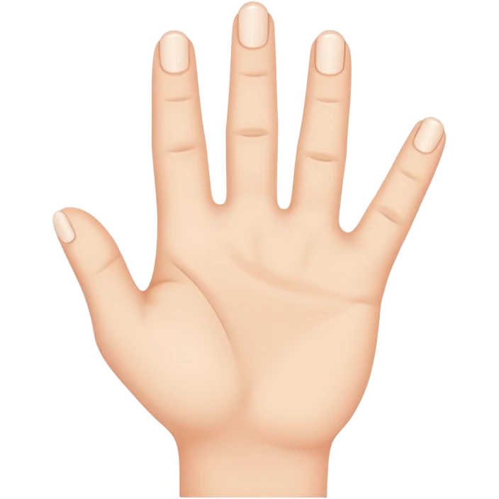 Hand with flat fingers emoji