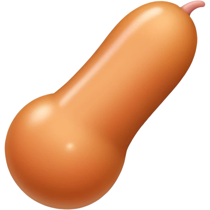 Realistic penis with no face and round balls emoji