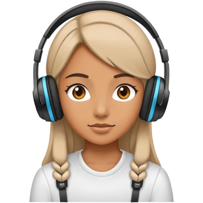 girl wearing headphone  emoji