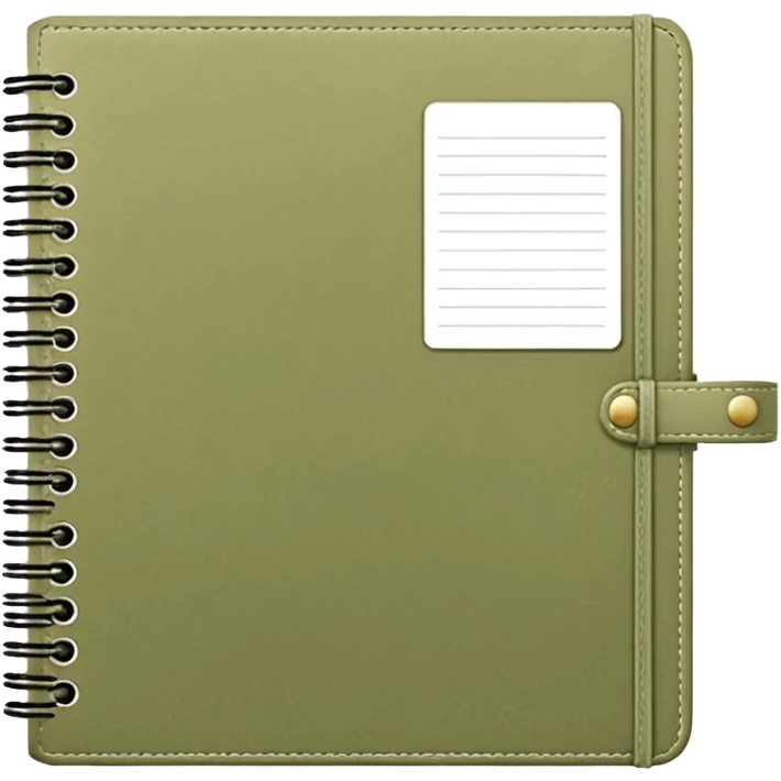Pale olive Planner open notebook emoji