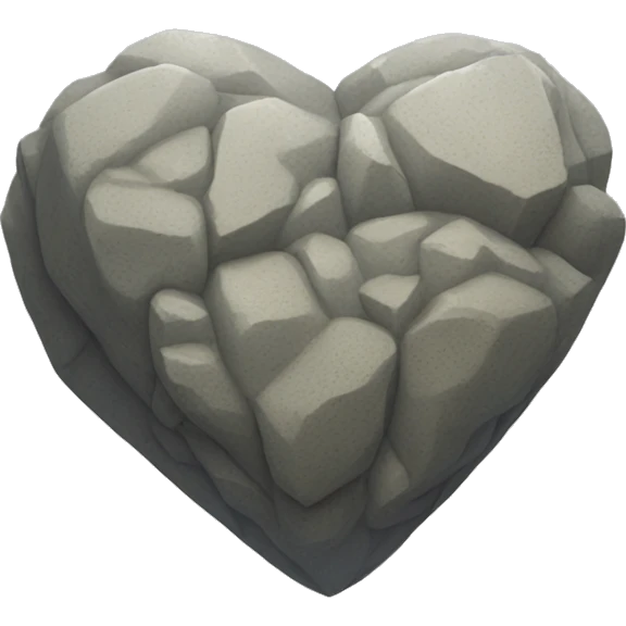 Piedra corazón piedra emoji