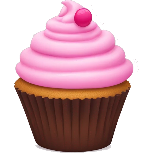 cupcake with pink frosting emoji