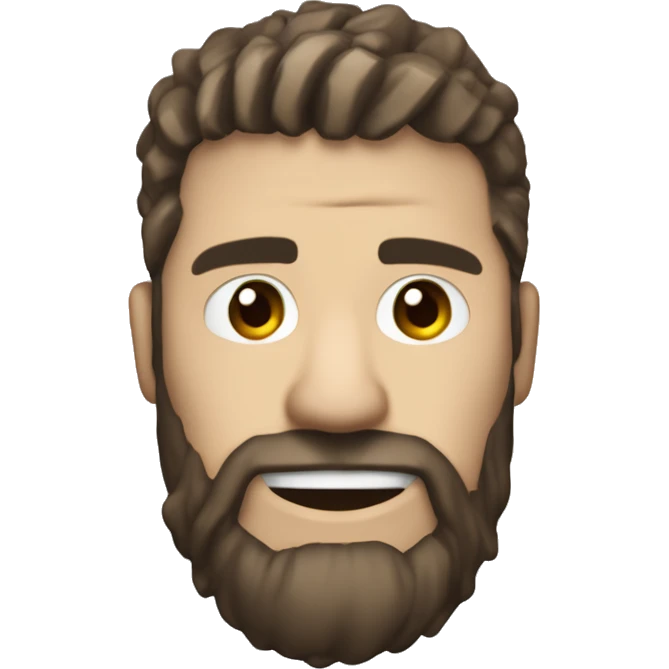 obra maestra,logo,emoticon,feliz,cabello rubio corto,barba corta,ojos azules,audifonos,estilo gears of war 2 emoji