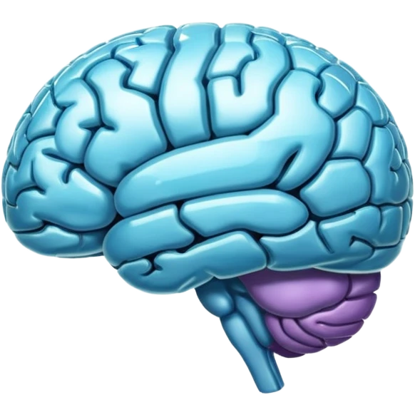 Glass texture brain emoji
