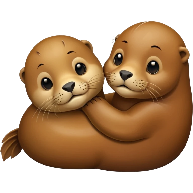a sea lion hugging emoji