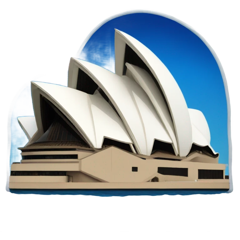 Sydney opera house with blue emoji