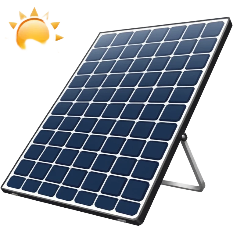 sleek solar panel with white lines, no sun icon emoji
