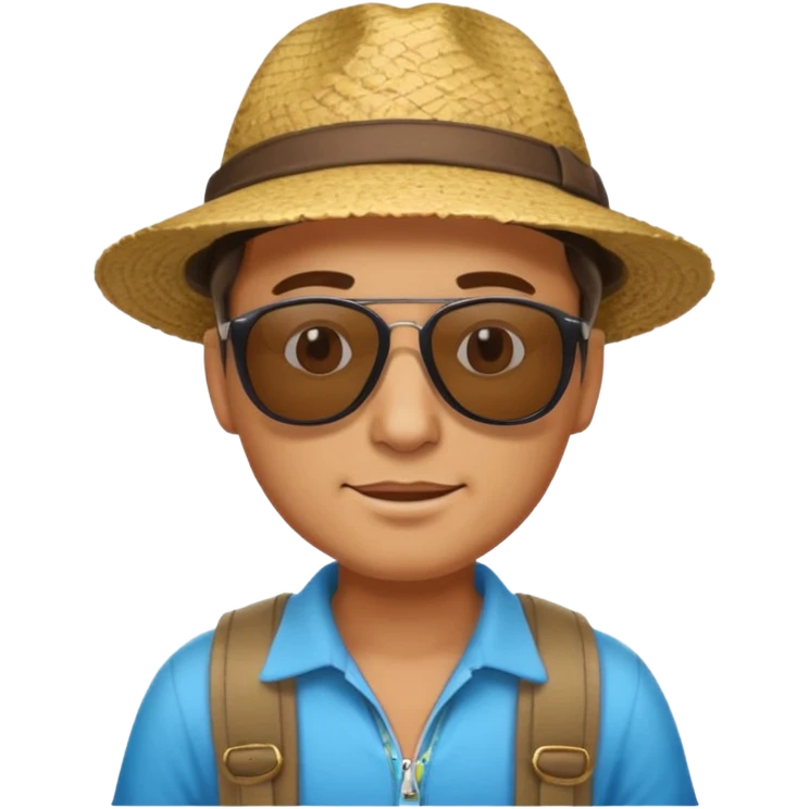 Male tourist in Peru emoji