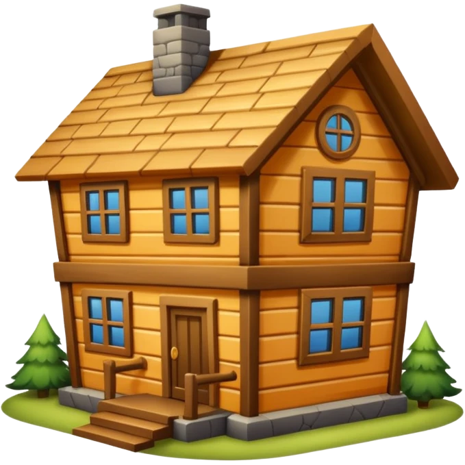 big wood house emoji