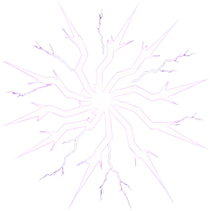 Combination of red blue lightening creating purple lightening in circle shape emoji