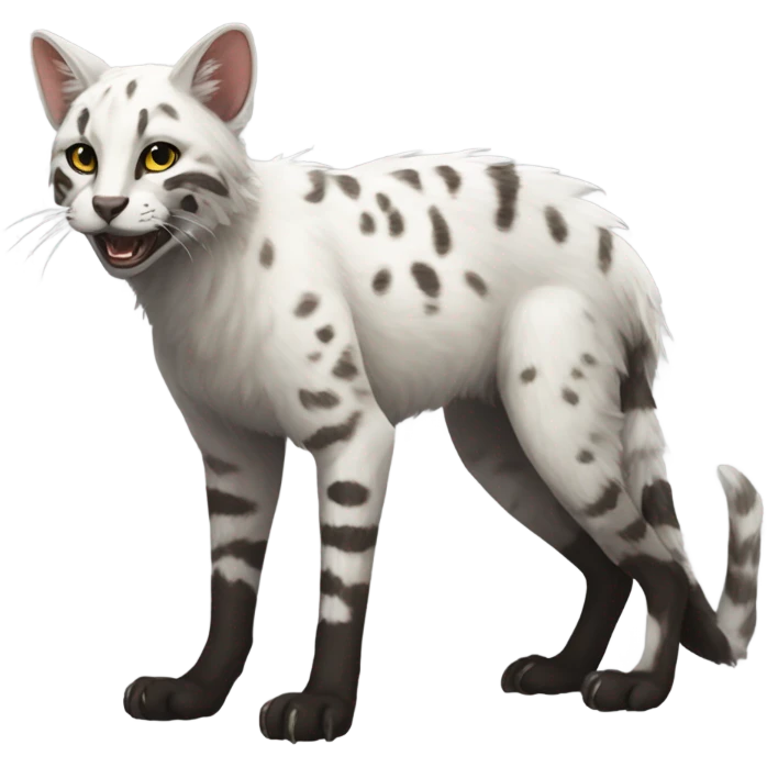 Modern Feral Rare Fantasy Vernid-Trico-species by LiLaiRa, random markings, full body emoji