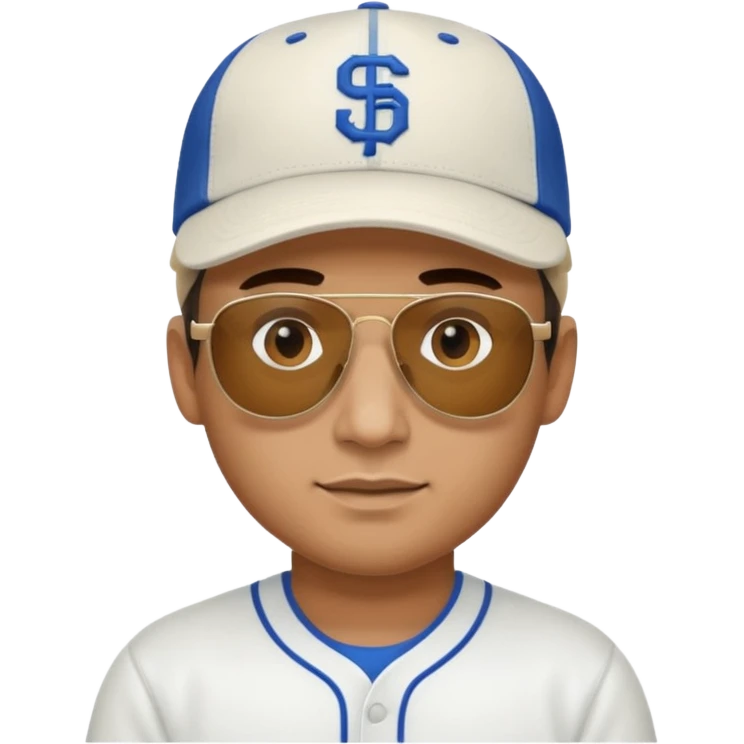 Un moreno con gloc y una gorra emoji