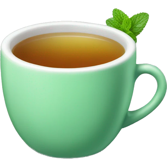 a cup of mint tea emoji