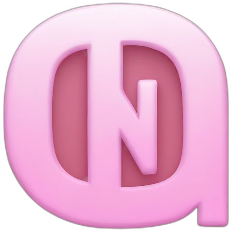 Capital N letter with pink colour emoji