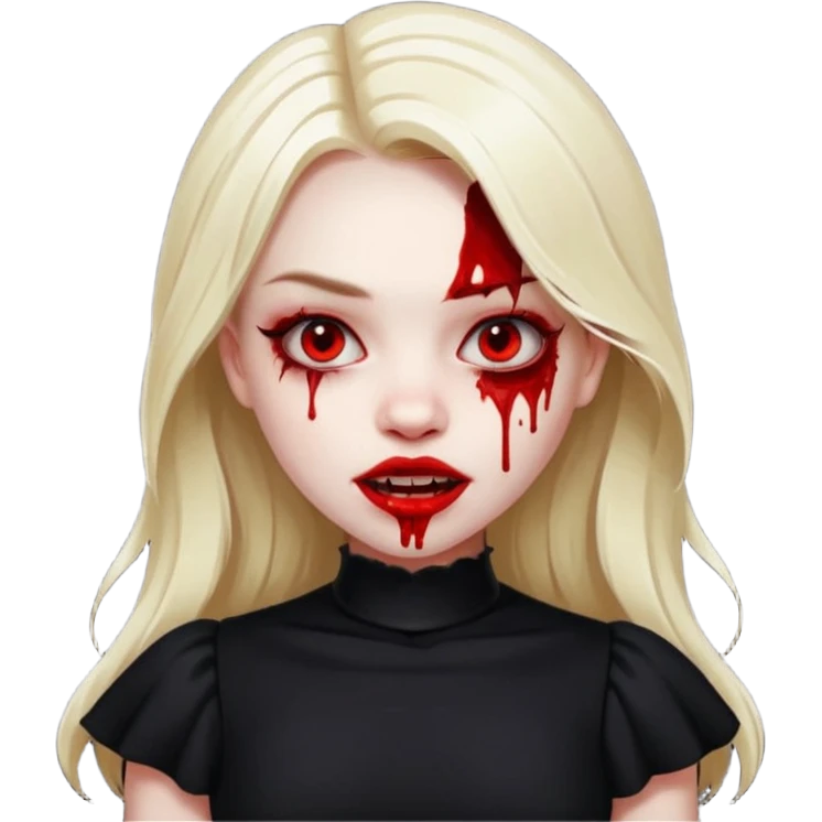 Vampir, Girl, Fangs, Blood, Penis emoji