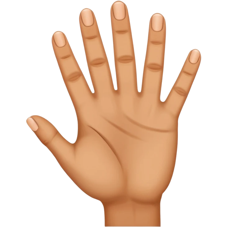 Hand showing showing only 4 fingers with hidden thumb, like counting til 4 emoji