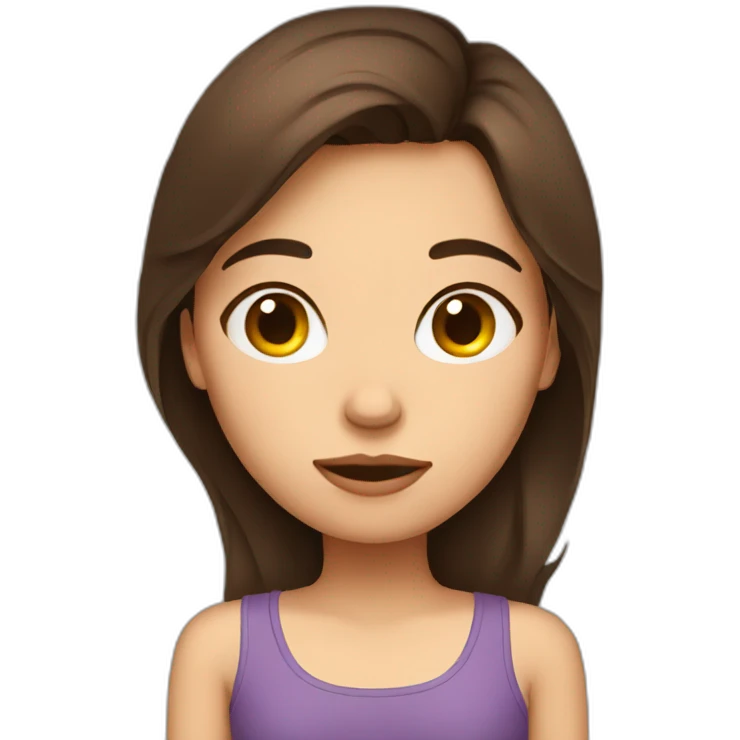 sleepy brunette girl emoji