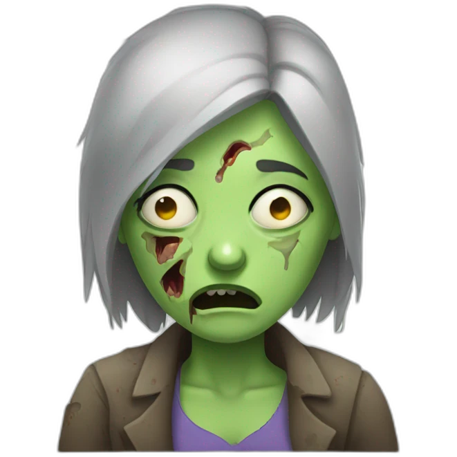 sleepy zombie woman emoji