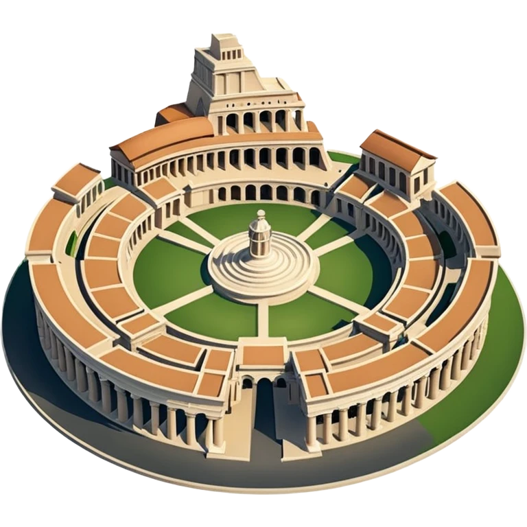 Imperial forum  rome 
no frame, no squared style, no square above
aereal view from up emoji