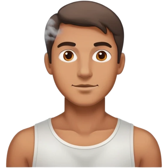 a man appearing in a poof of smoke like magic emoji