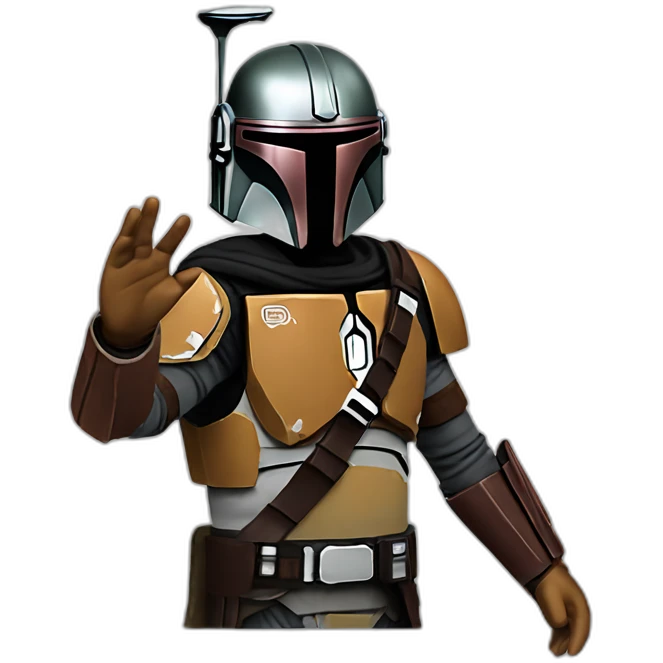 mandalorian waving hand emoji