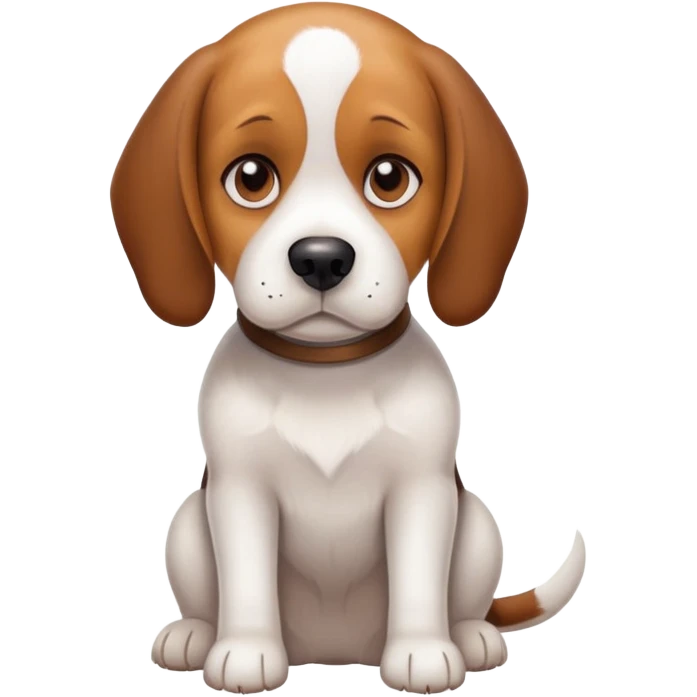 White adult beagle sitting emoji