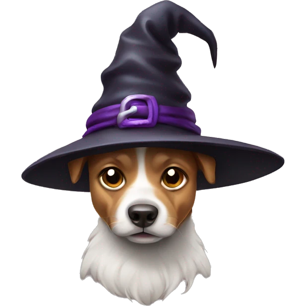 Dog with witch hat emoji