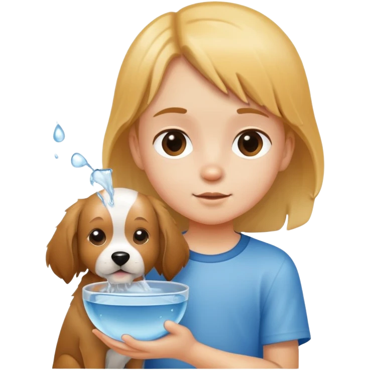 Dog water kid emoji