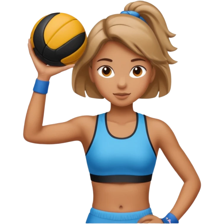 Девушка занимается спортом emoji