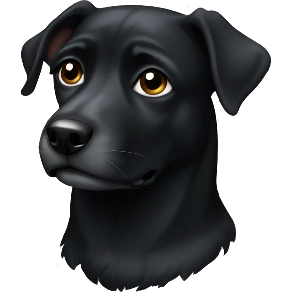 Black medium size dog emoji
