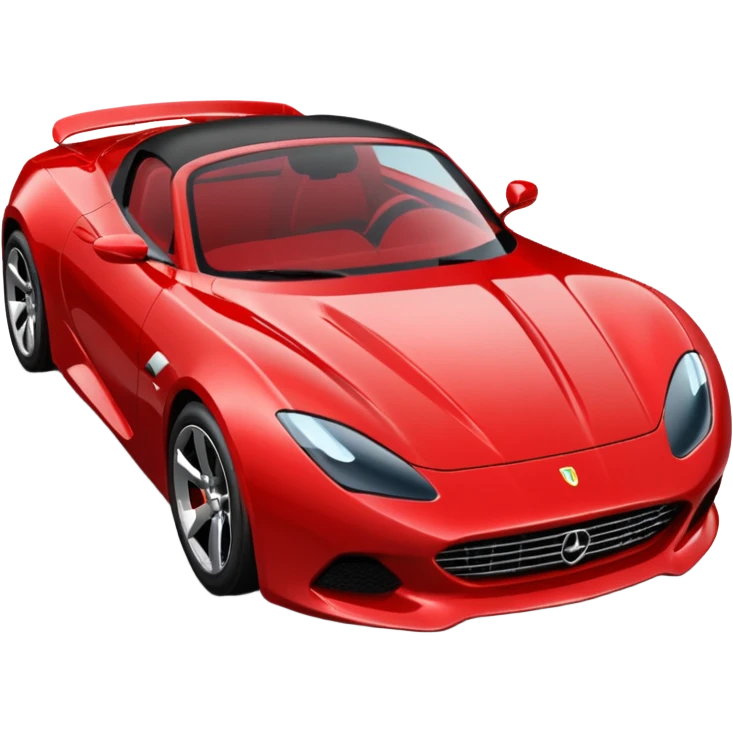 red sports car emoji facing right emoji
