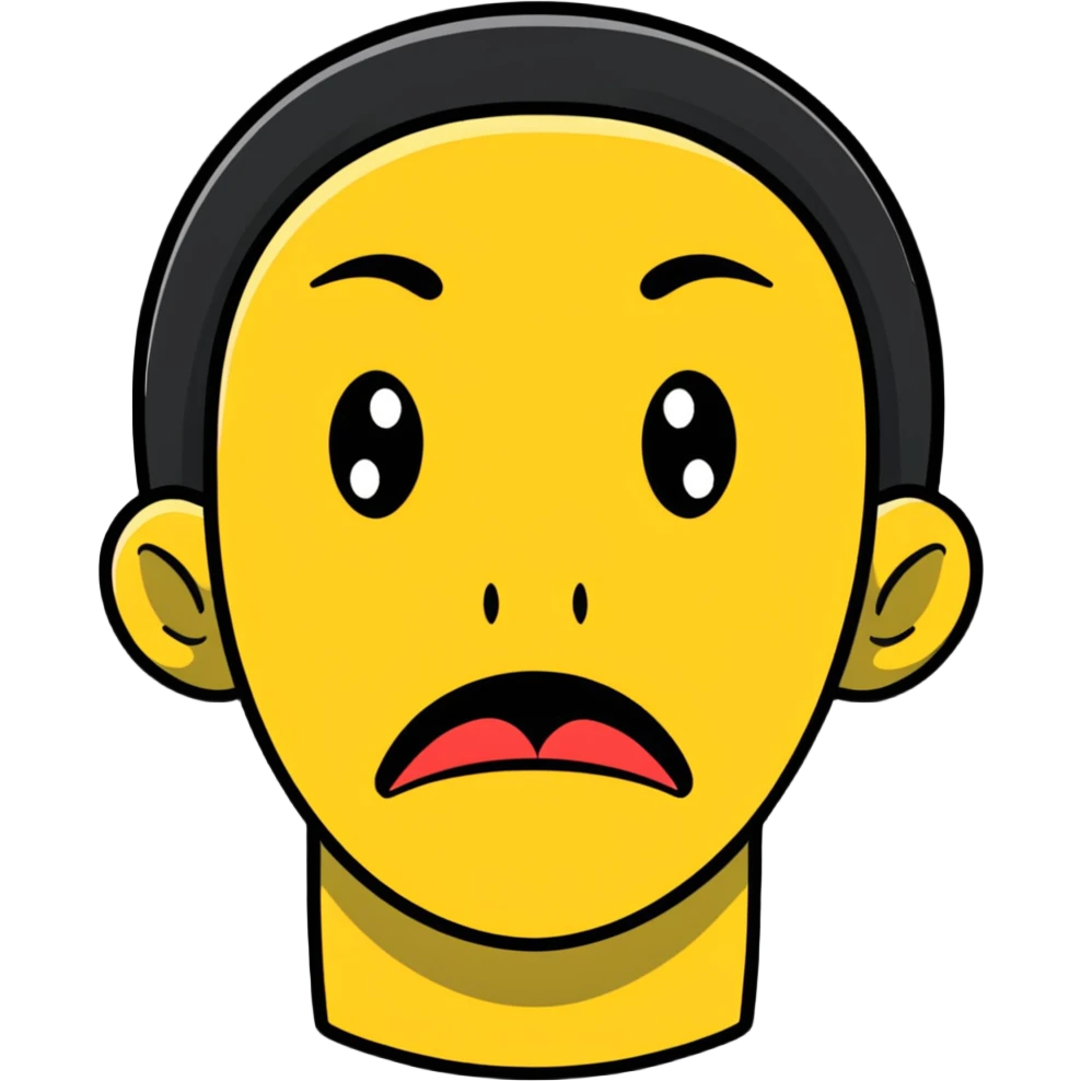shocked and confused face emoji