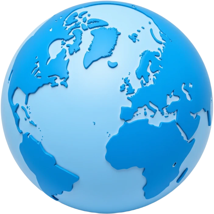 blue globe emoji