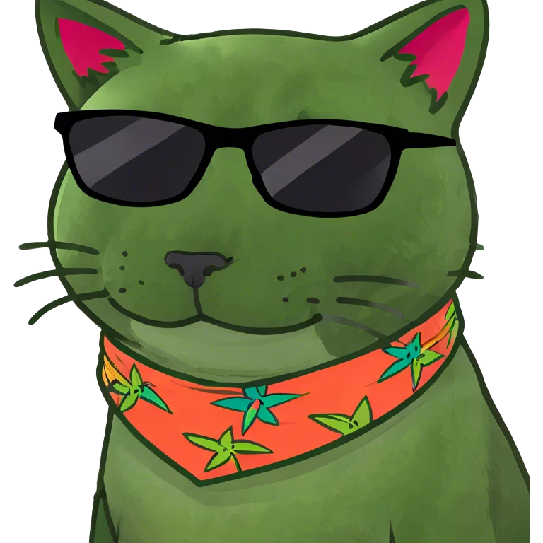 Cat with sunglasses emoji