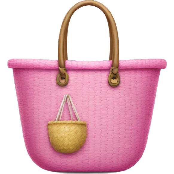 Beach bag pink emoji
