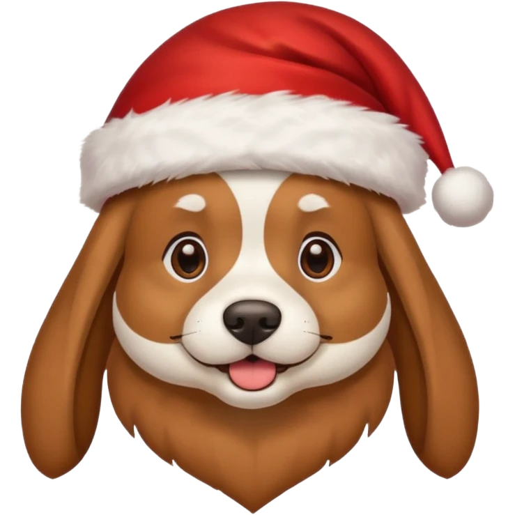 cachorro com gorro de natal emoji