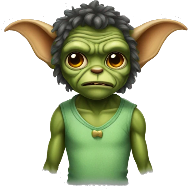 gremlin with bow in hair emoji