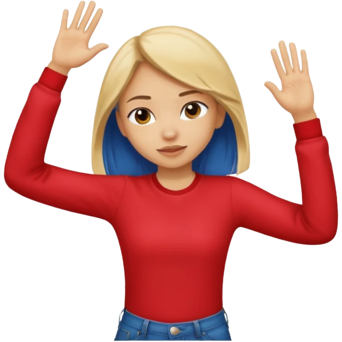 Una chica haciendo el dab  emoji