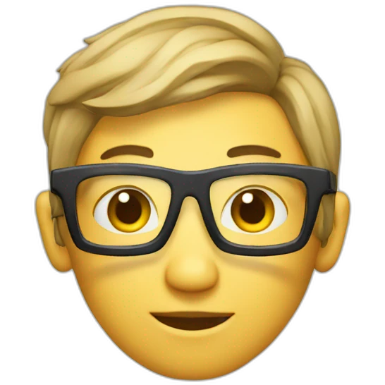 a nerd coding emoji