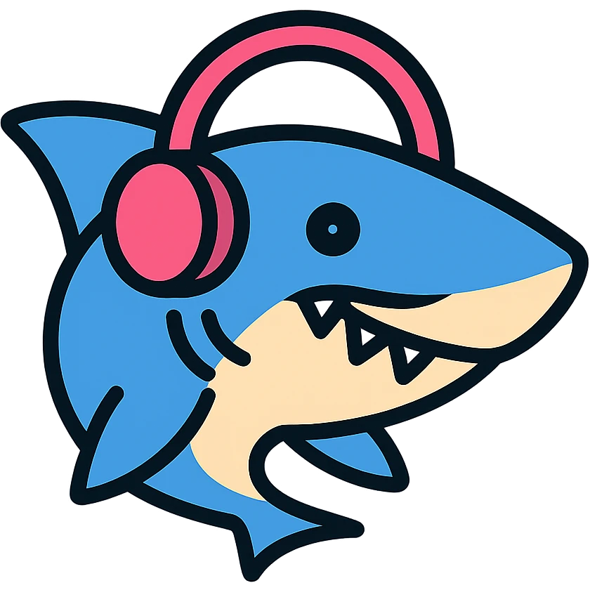 shark with headphones emoji