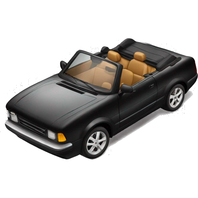 car cabriolet black with a sunset background emoji
