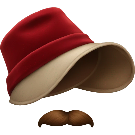Vintage Velvet red hat emoji
