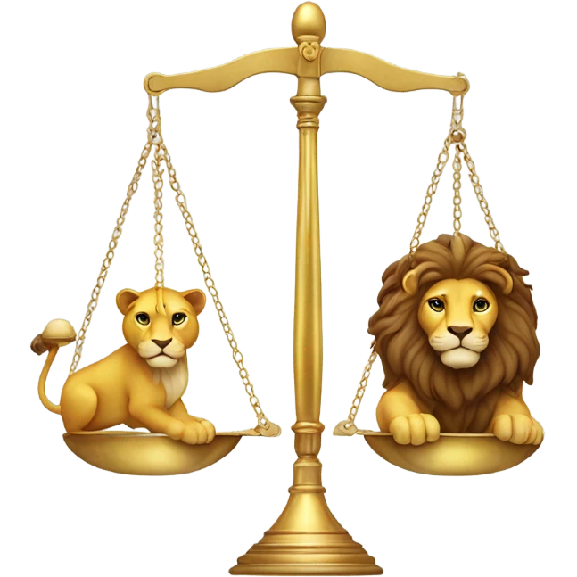 Libra and Leo star signs  emoji