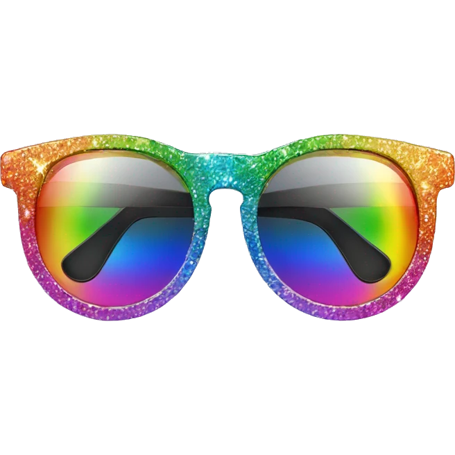 rainbow sparkle sunglasses cute emoji