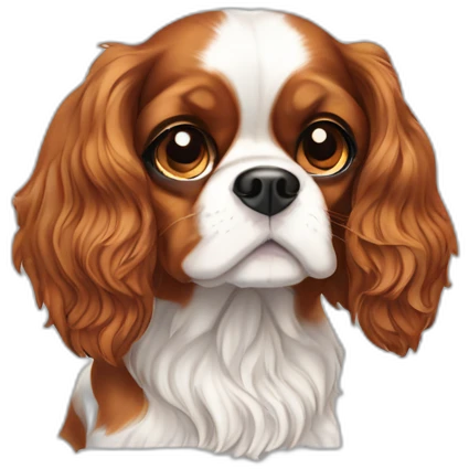 dog Cavalier King Charles Spaniel full height emoji