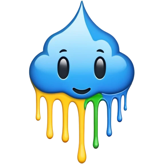 Write the word mod with drippy paint  emoji