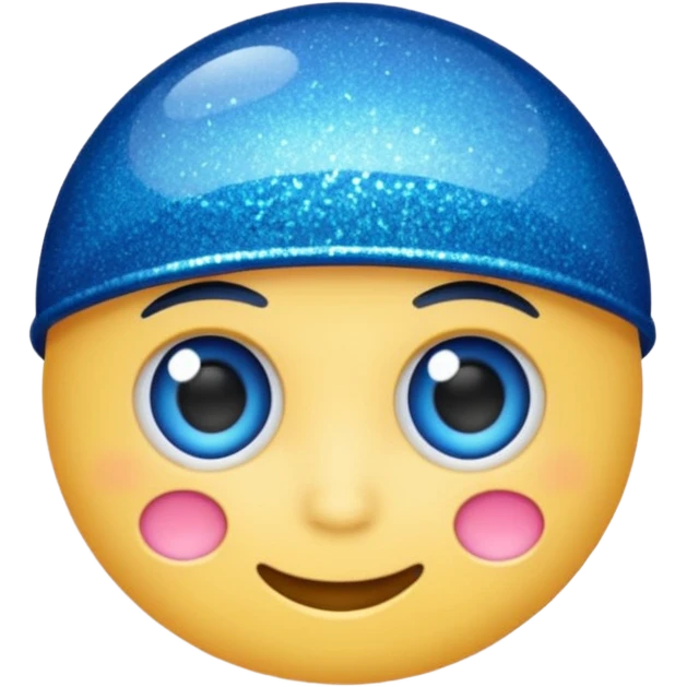 glitter azul-marinho tubarão emoji
